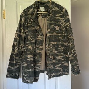 Kensie Green Camouflage Jacket